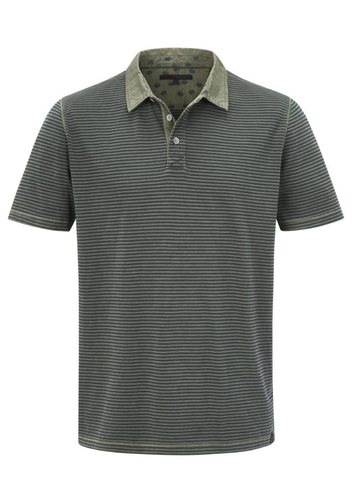Paddocks Polo stripe jersey normale Passform - dusty olive Limitierter Zeitrabatt