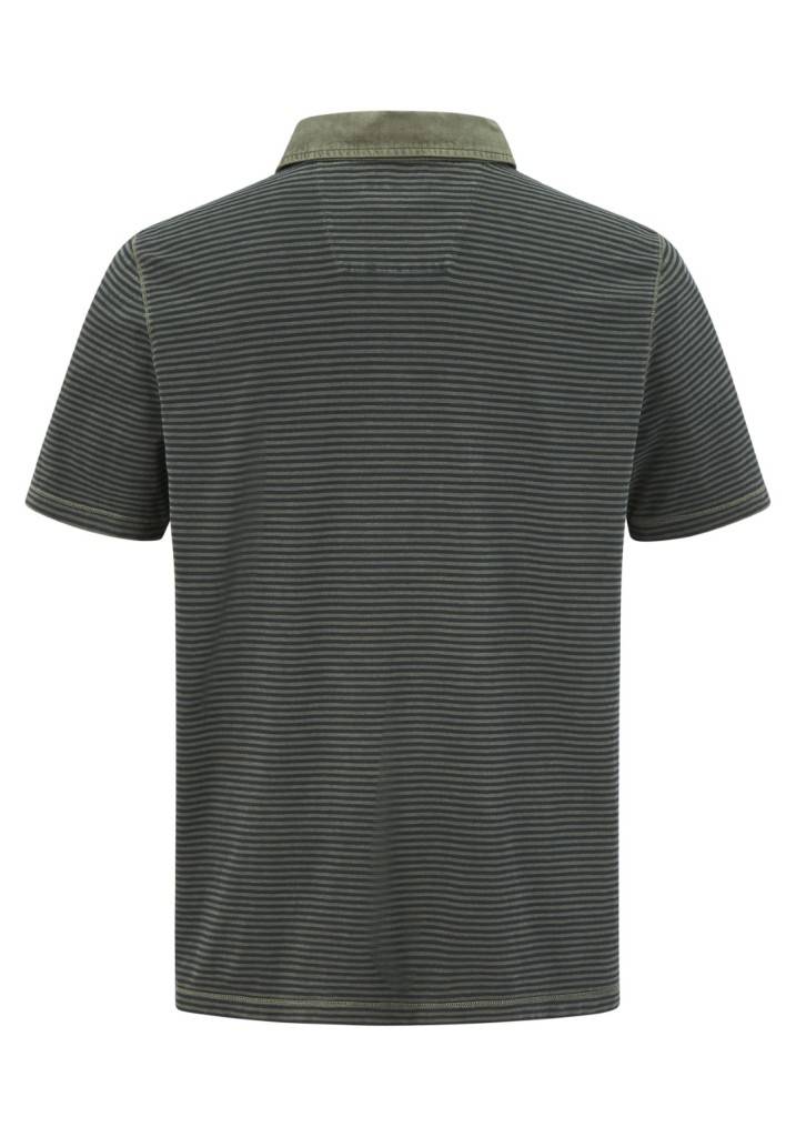 Paddocks Polo stripe jersey normale Passform - dusty olive Limitierter Zeitrabatt