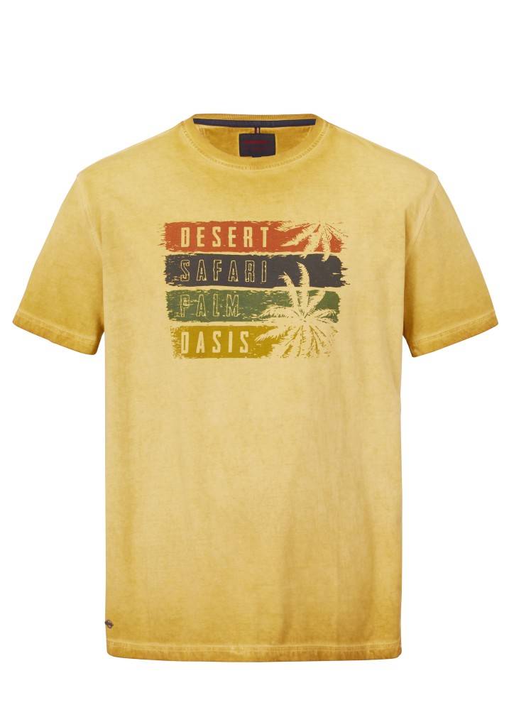 Paddocks Round neck short sleeve normale Passform - gold Günstig kaufen