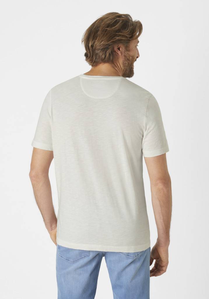 Paddocks Short sleeve roundneck shirt normale Passform - off white Großer Ausverkauf