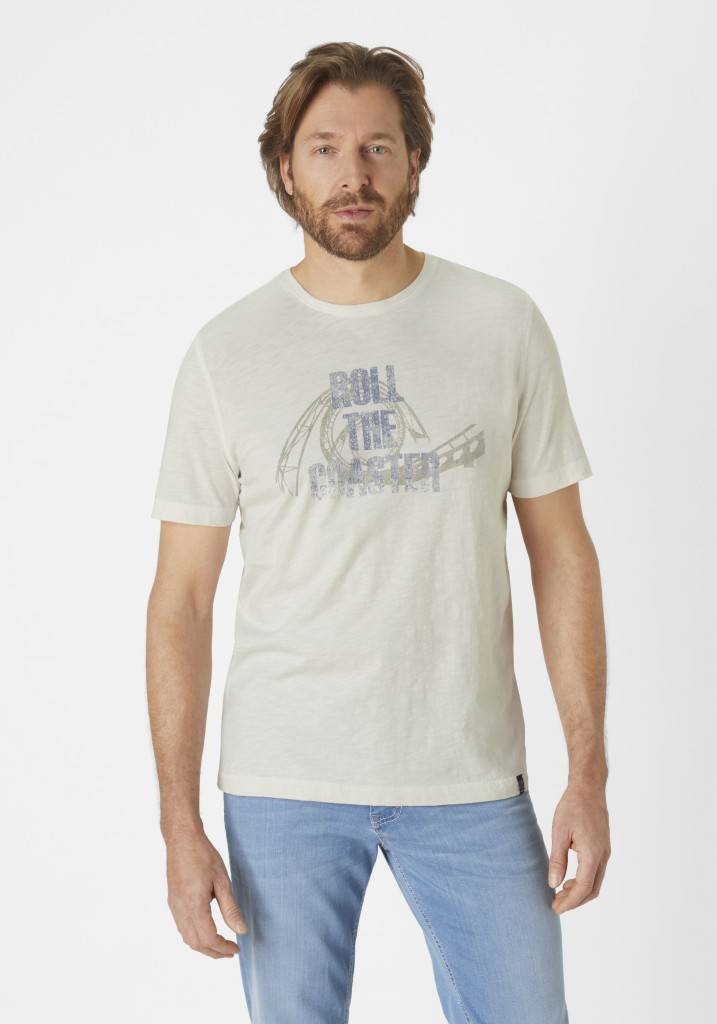 Paddocks Short sleeve roundneck shirt normale Passform - off white Großer Ausverkauf