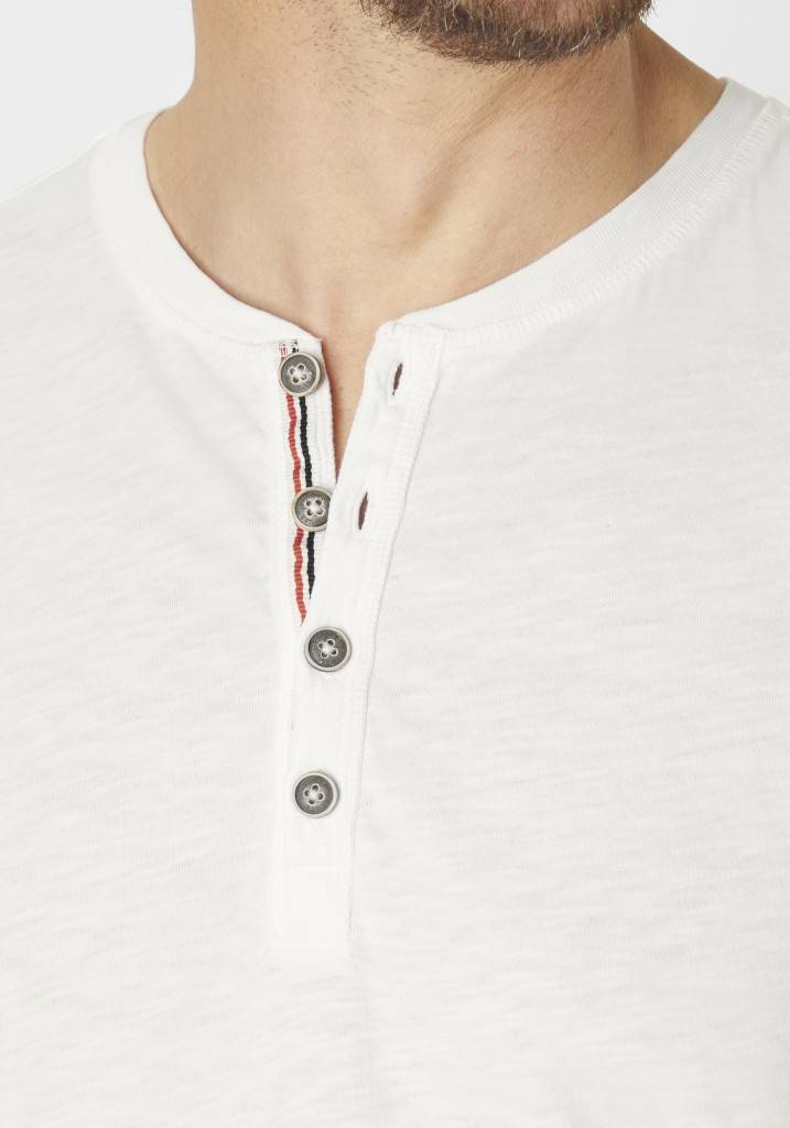 Paddocks Short sleeve henley shirt, single jersey normale Passform - off white Flash Sale