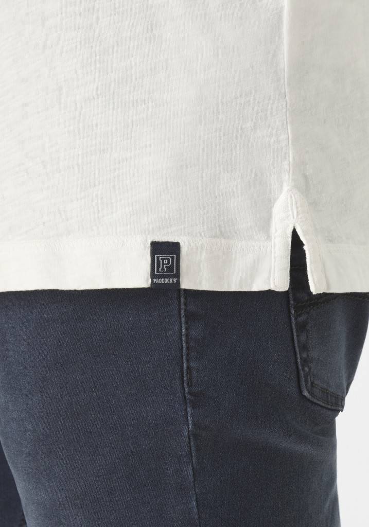 Paddocks Short sleeve henley shirt, single jersey normale Passform - off white Flash Sale