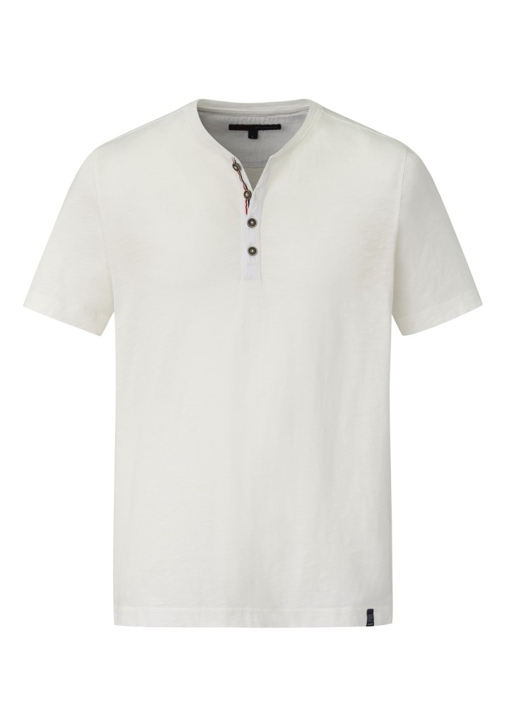 Paddocks Short sleeve henley shirt, single jersey normale Passform - off white Flash Sale