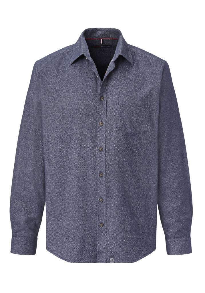 Paddocks Long sleeve shirt with pocket normale Passform - blue melange Online Shopping
