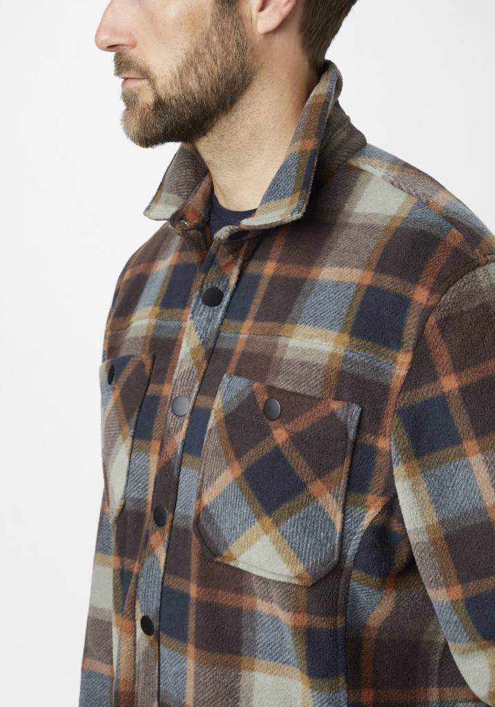 Paddocks Check Fleece jacket with pockets normale Passform - ginger bread Exklusivangebot