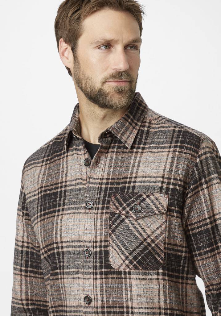 Paddocks Check Overjacket with patched pockets normale Passform - beige Preisnachlass