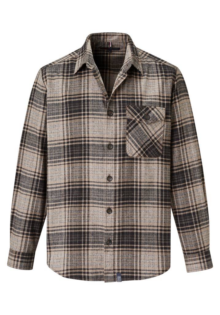 Paddocks Check Overjacket with patched pockets normale Passform - beige Preisnachlass