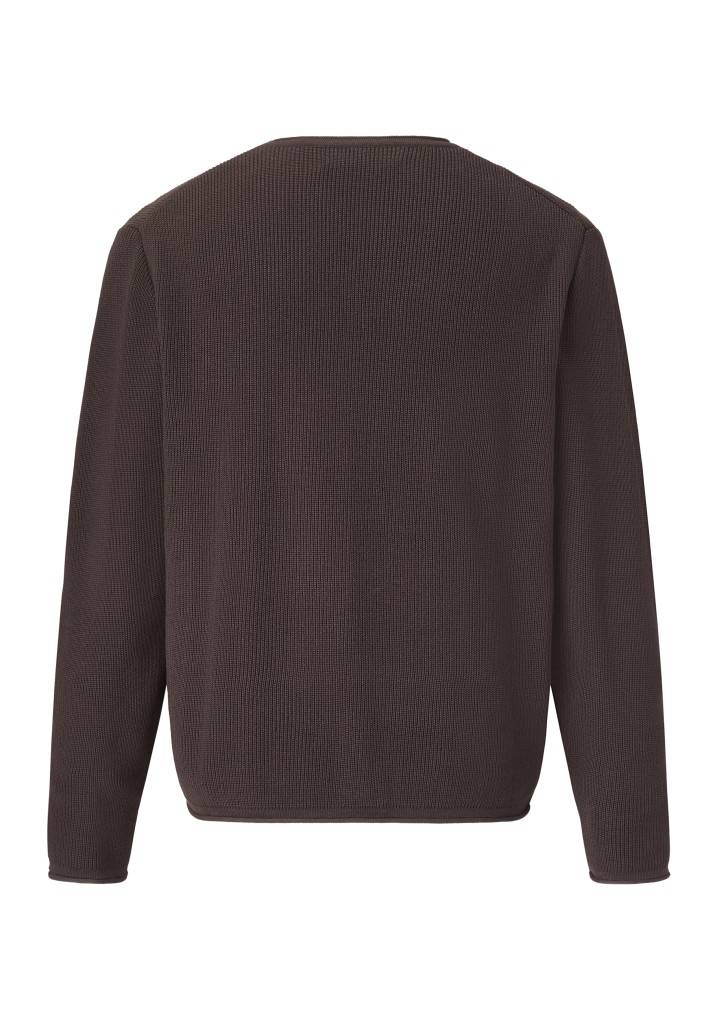 Paddocks Round neck melange knit pullover normale Passform - mocca Saisonschlussverkauf