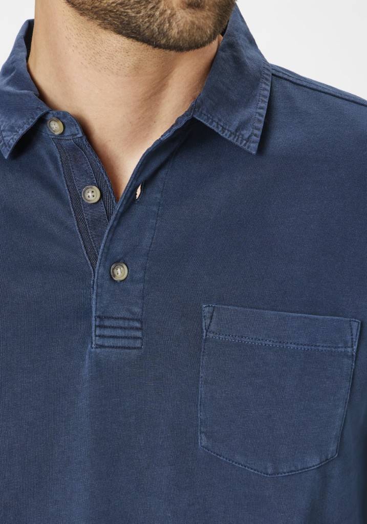 Paddocks Heavy jersey polo with pockets normale Passform - blue Black Friday