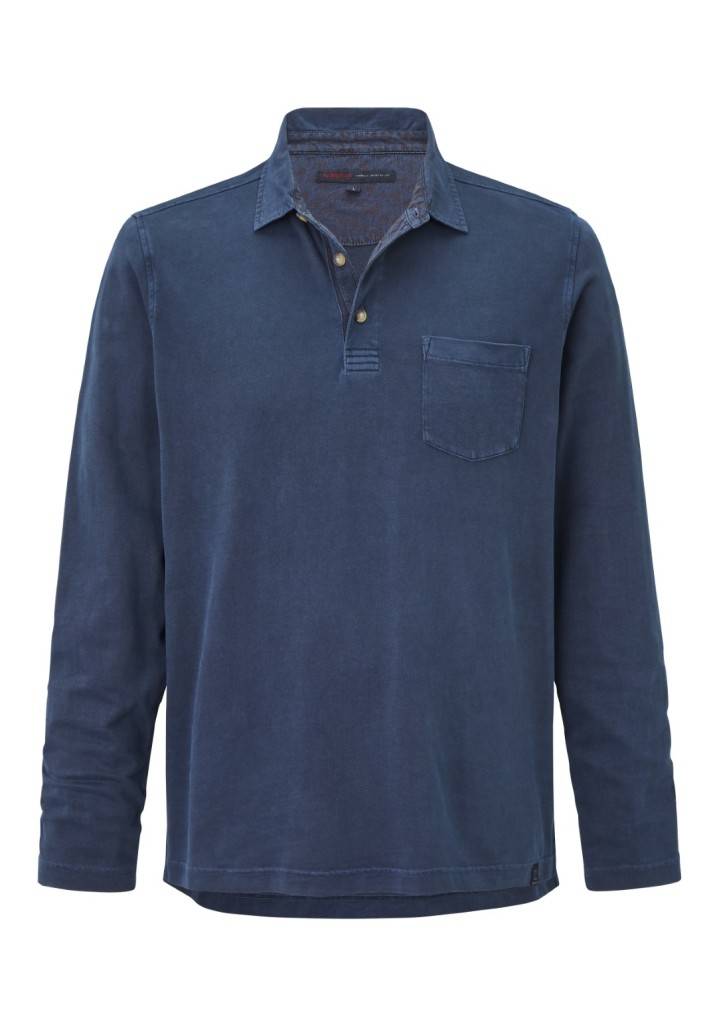 Paddocks Heavy jersey polo with pockets normale Passform - blue Black Friday