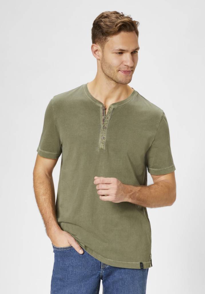 Paddocks Henley single jersey normale Passform - dusty olive Cyber Monday