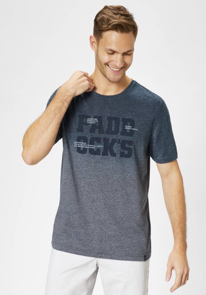 Paddocks round neck color melange jersey normale Passform - navy melange Weihnachtsangebot