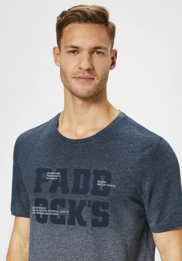 Paddocks round neck color melange jersey normale Passform - navy melange Weihnachtsangebot