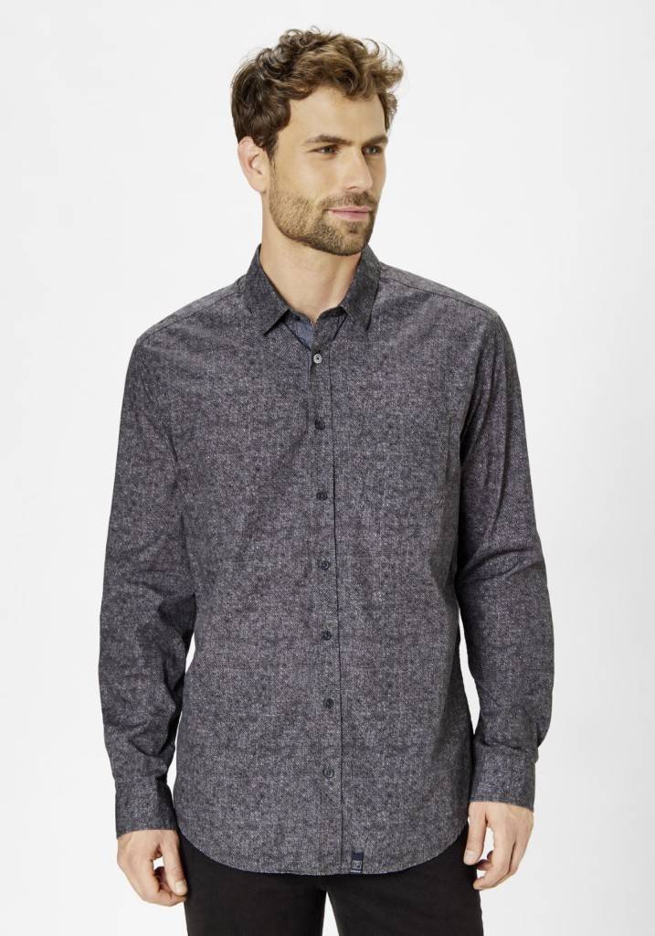 Paddocks shirt with 1 bust pocket normale Passform - anthra Super Sparpreis