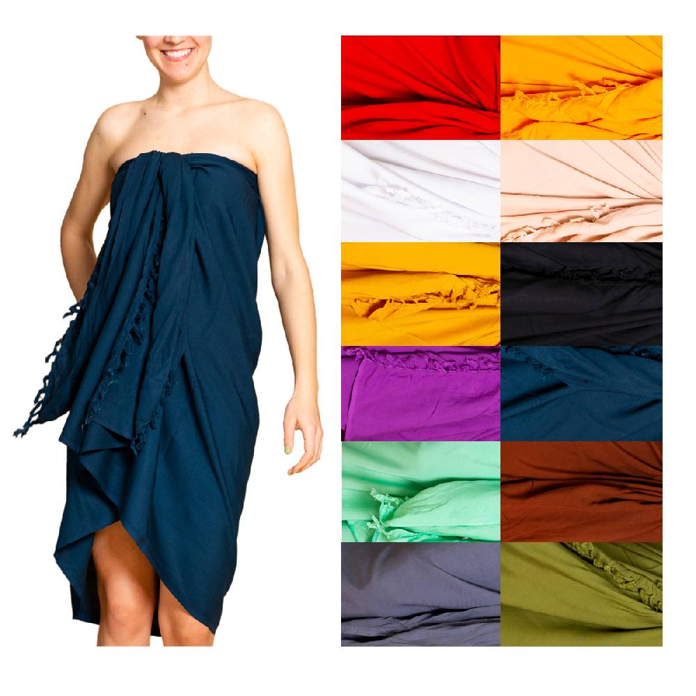 Panasiam Sarong unicolor in zwei Größen Angebote