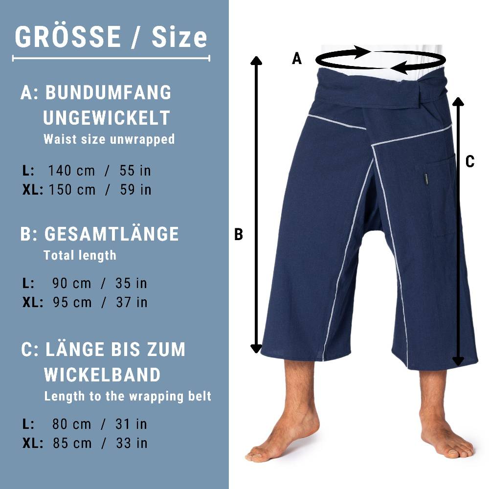 Panasiam Thai Fischerhose 3/4 Länge Kostenloser Versand