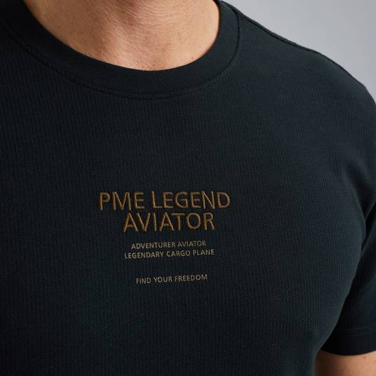 Pme Legend T-Shirt mit Waffelstruktur Tägliche Deals