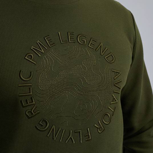 Pme Legend Sweatshirt mit Waffelstruktur Bis zu 50% Rabatt