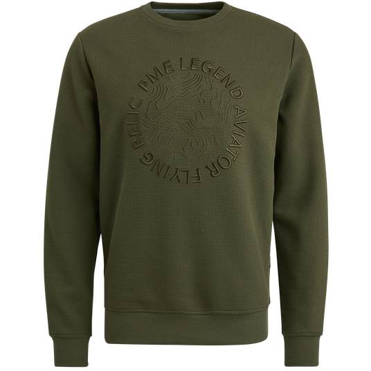 Pme Legend Sweatshirt mit Waffelstruktur Bis zu 50% Rabatt