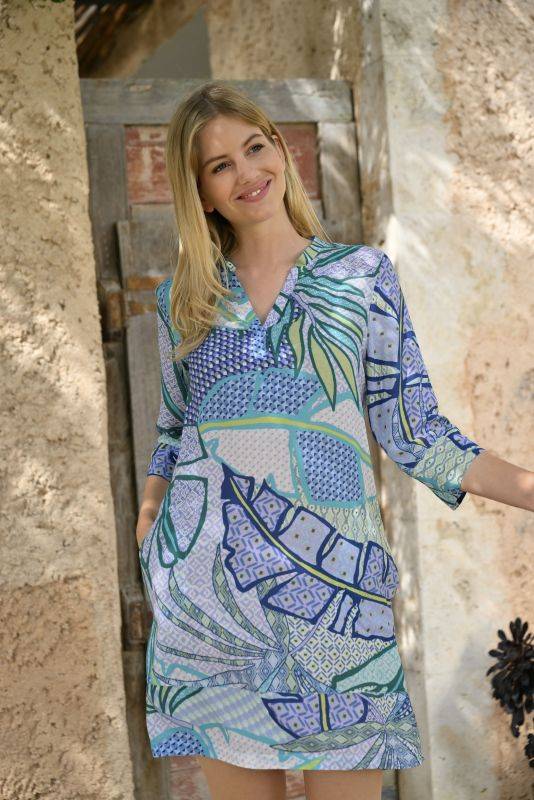Ringella Kleid im Tunika-Stil mit 3/4 Arm Neueste Mode