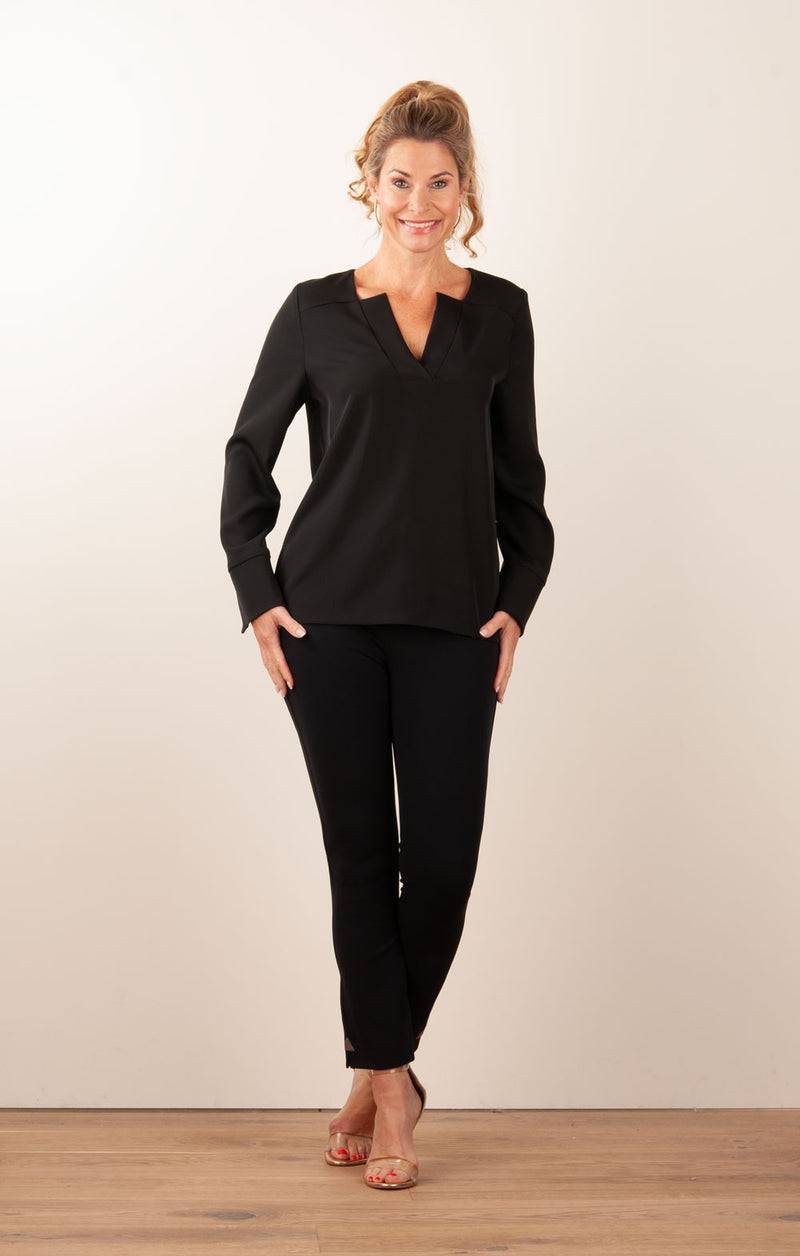 ﻿PIU&PIU Blusenshirt Schwarz Versandkostenfrei