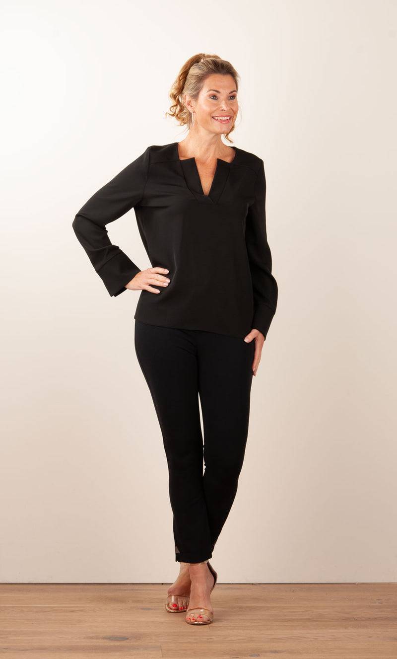 ﻿PIU&PIU Blusenshirt Schwarz Versandkostenfrei
