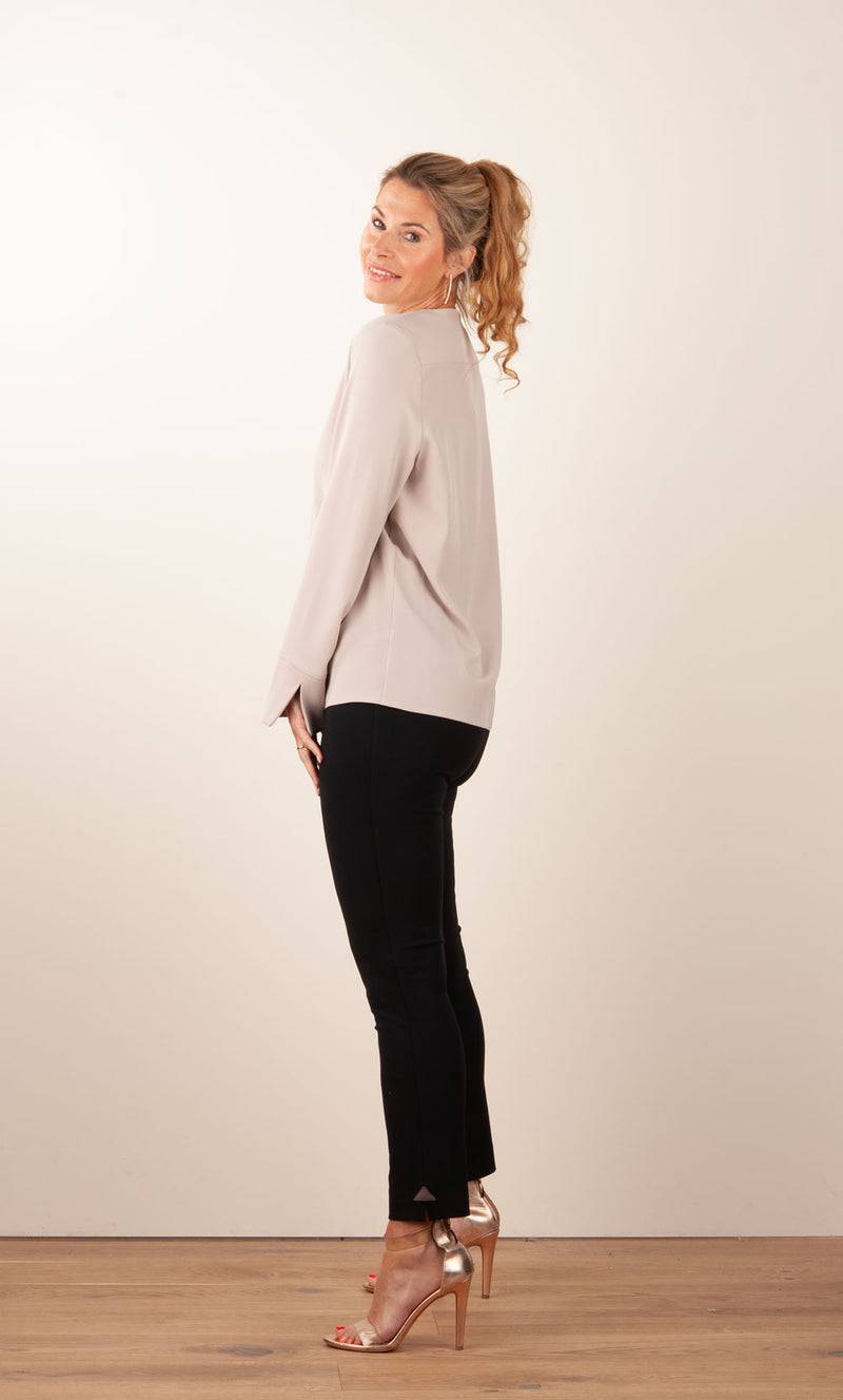 PIU&PIU Blusenshirt Taupe Großer Ausverkauf