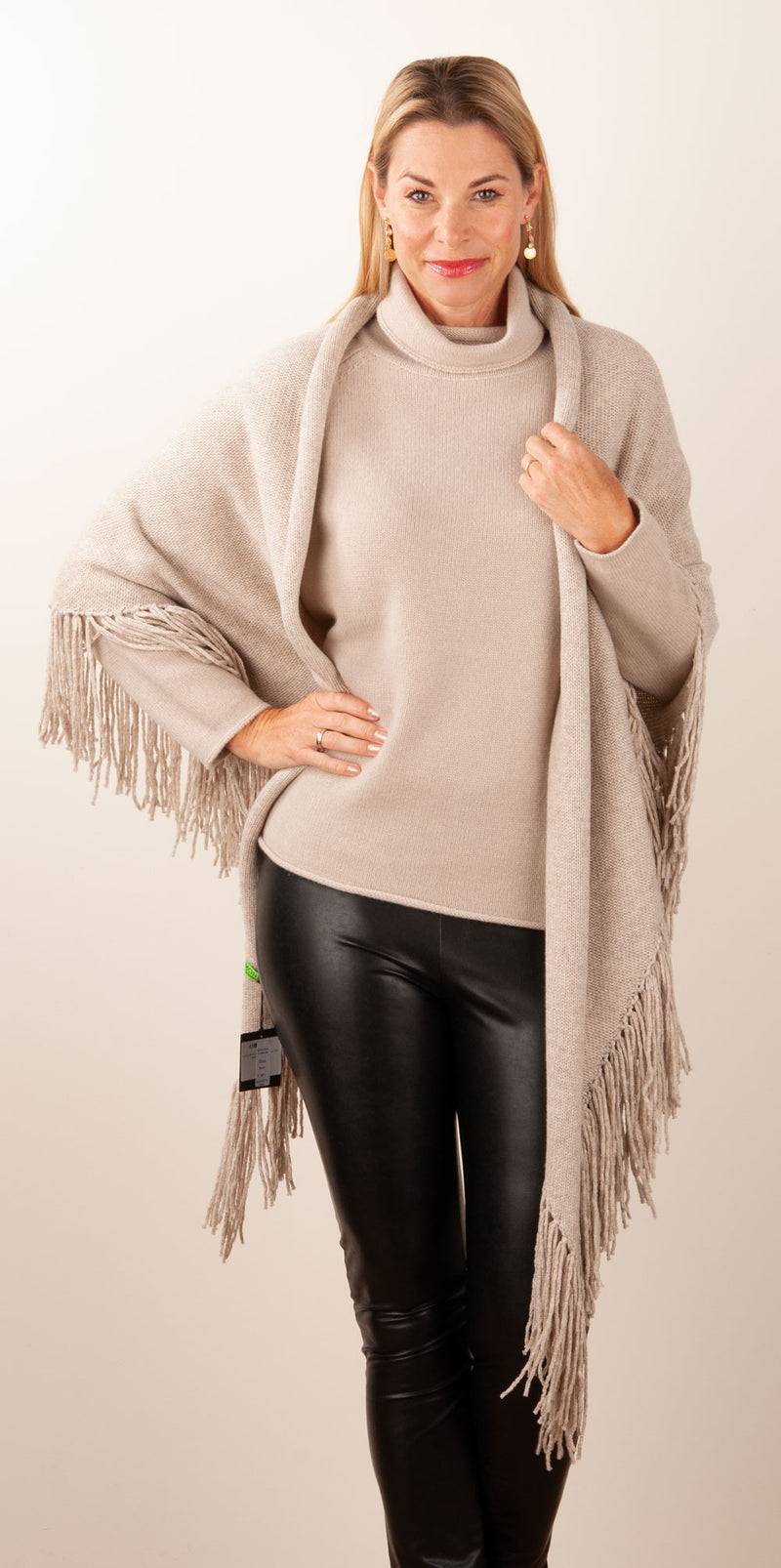 Simone Bruns Dreieckstuch Melange Beige Super Rabatt