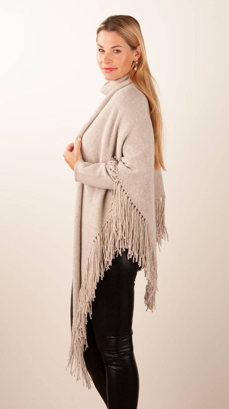 Simone Bruns Dreieckstuch Melange Beige Super Rabatt