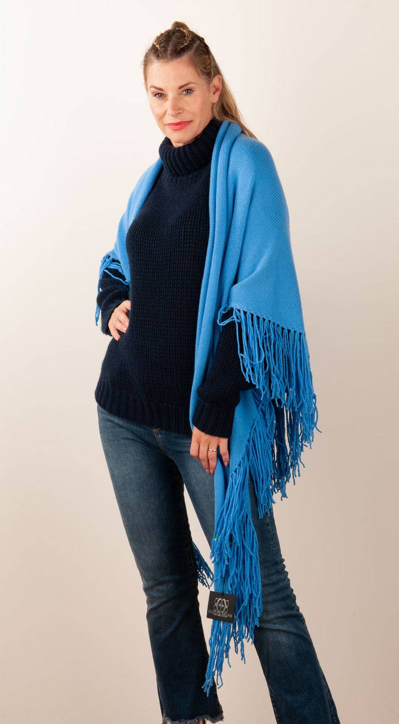 Simone Bruns Dreieckstuch Blau Kostenloser Versand international