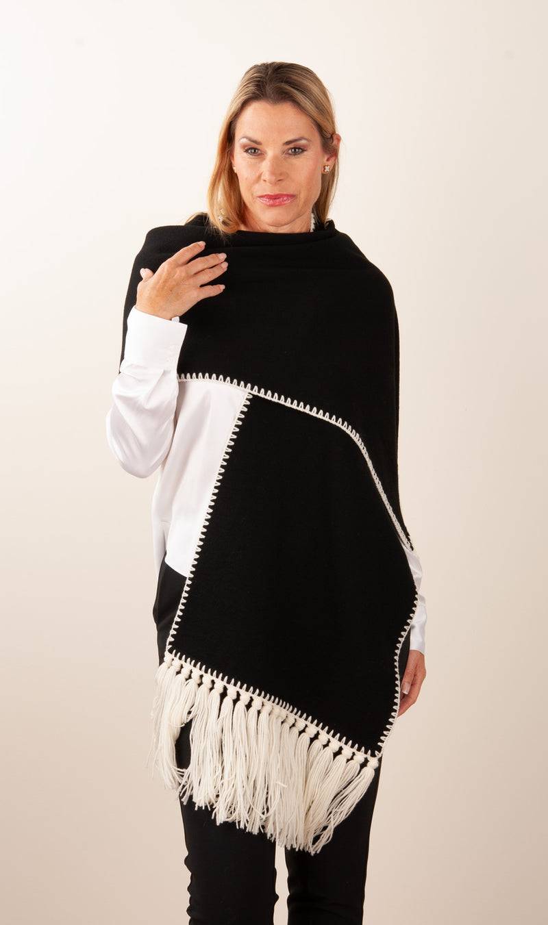 Luisa Spagnoli Schal Schwarz | Weiß Online