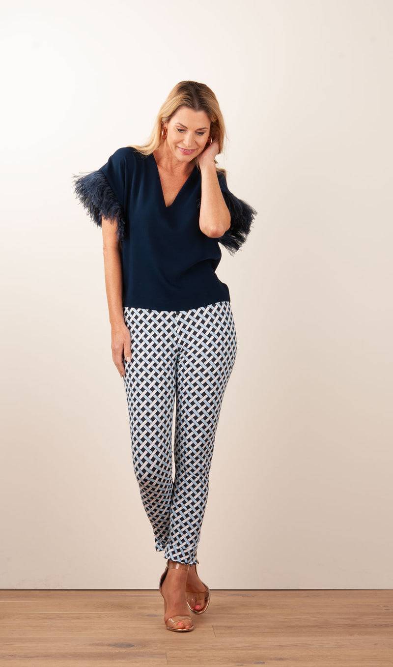 Seductive Hose „Sabrina“ Blau | Weiß | Schwarz Angebote
