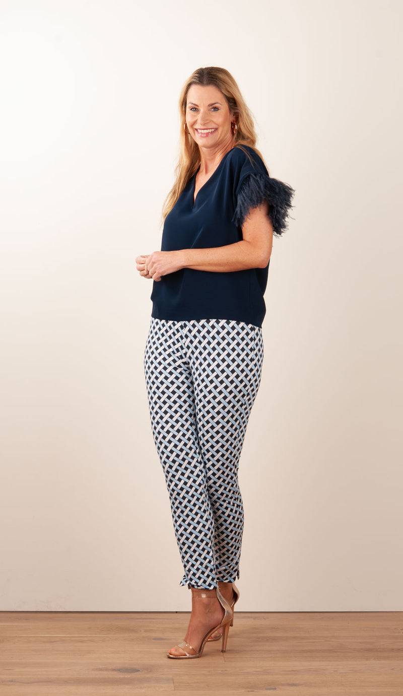 Seductive Hose „Sabrina“ Blau | Weiß | Schwarz Angebote