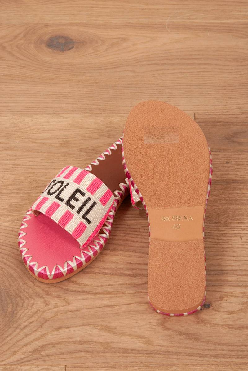 De Siena Sandale Pink | Weiß Günstiger Verkauf