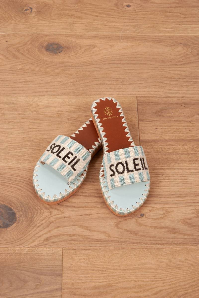 De Siena Sandale Hellblau | Weiß