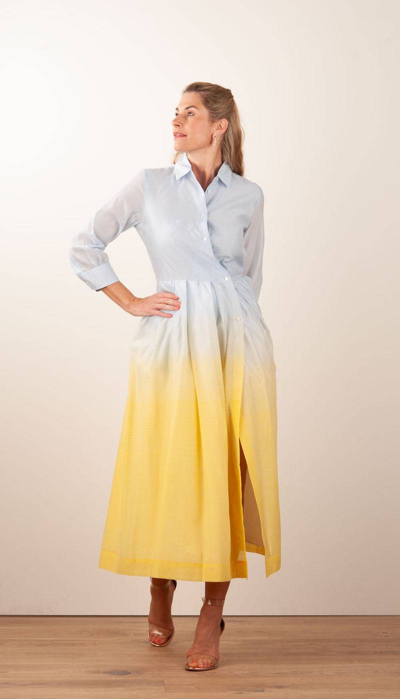Sara Roka Kleid Hellblau | Gelb | Multicolor Blitzverkäufe