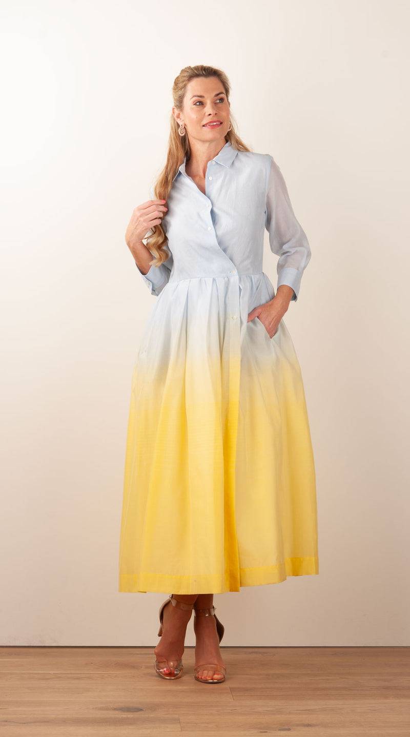 Sara Roka Kleid Hellblau | Gelb | Multicolor Blitzverkäufe