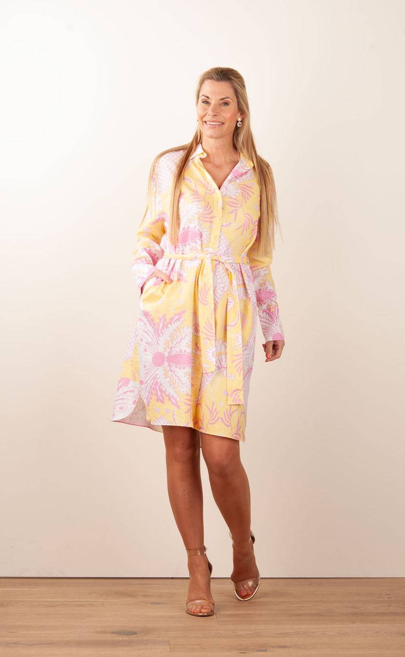 Herzensangelegenheit Kleid Weiß | Gelb | Rosa Limitierter Zeitrabatt