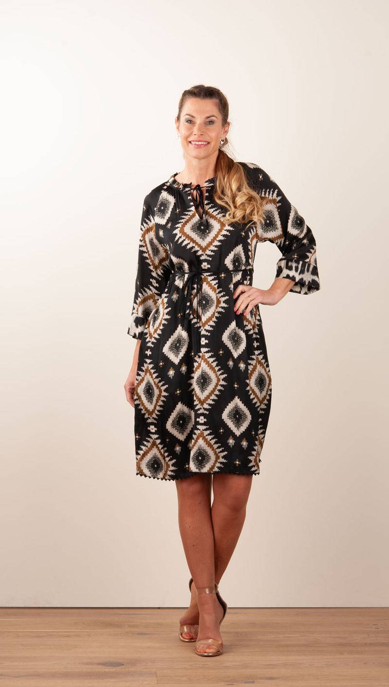 Grace Kleid Schwarz | Multicolor Rabatt