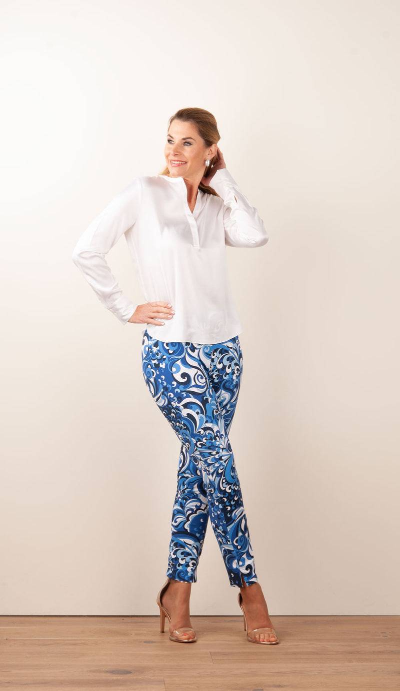 Seductive Hose „Sabrina“ Blau | Weiß Saisonschlussverkauf