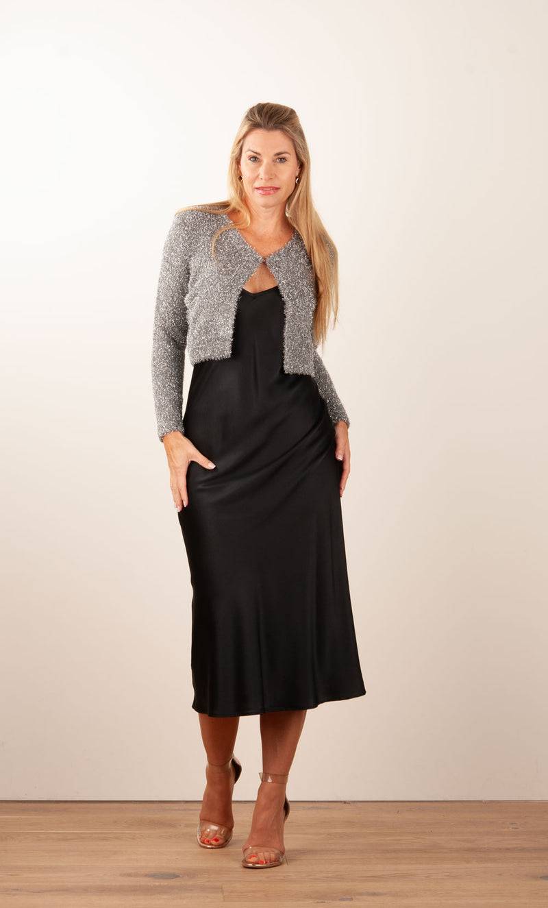 fleur Strickjacke Silber Discount Store für neue Produkte