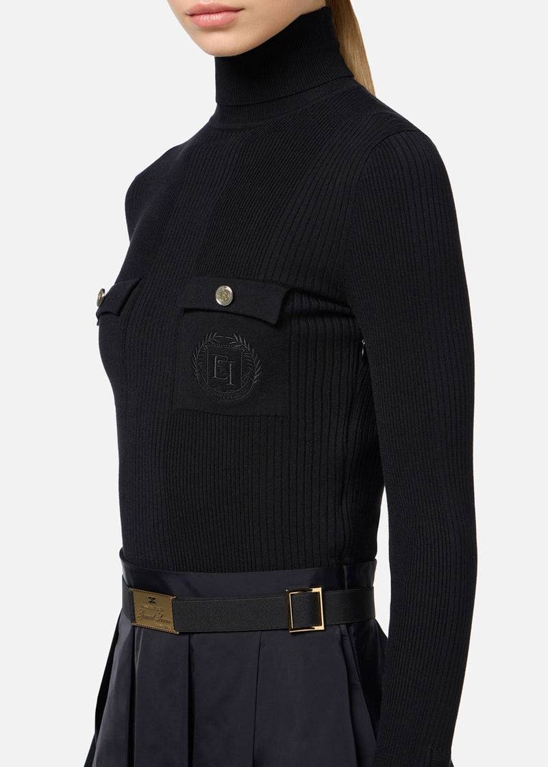 Elisabetta Franchi Kleid Schwarz Riesige Rabatte