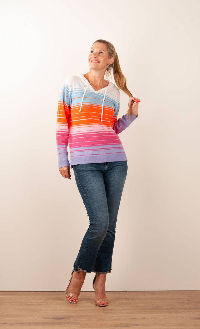 Kitted in Cashmere Kaschmir Pullover Orange | Blau | Multicolor 50% Rabatt für begrenzte Zeit