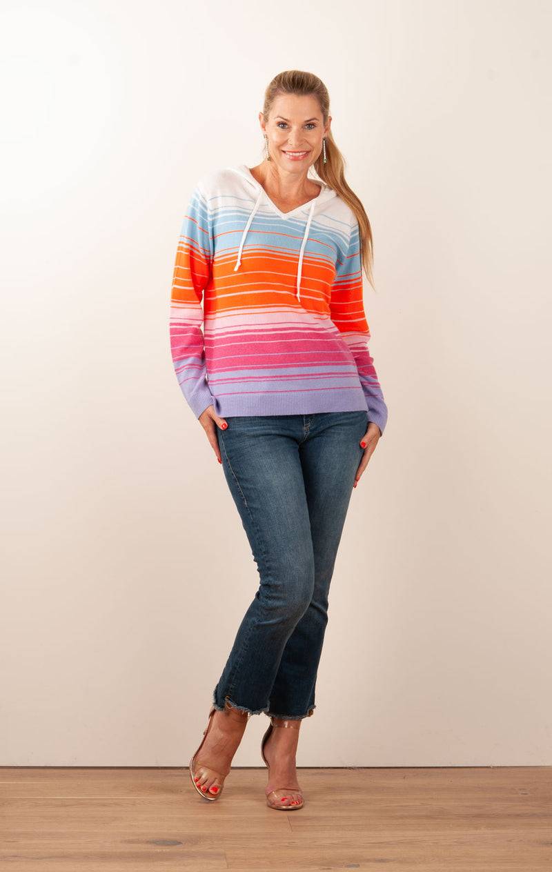 Kitted in Cashmere Kaschmir Pullover Orange | Blau | Multicolor 50% Rabatt für begrenzte Zeit