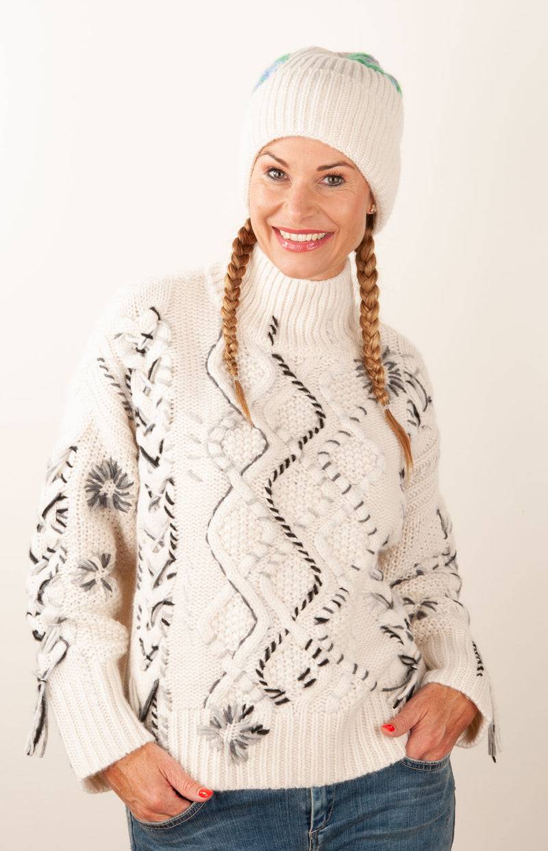 Paschwork Mütze Offwhite | Grün | Flieder | Blau Angebote