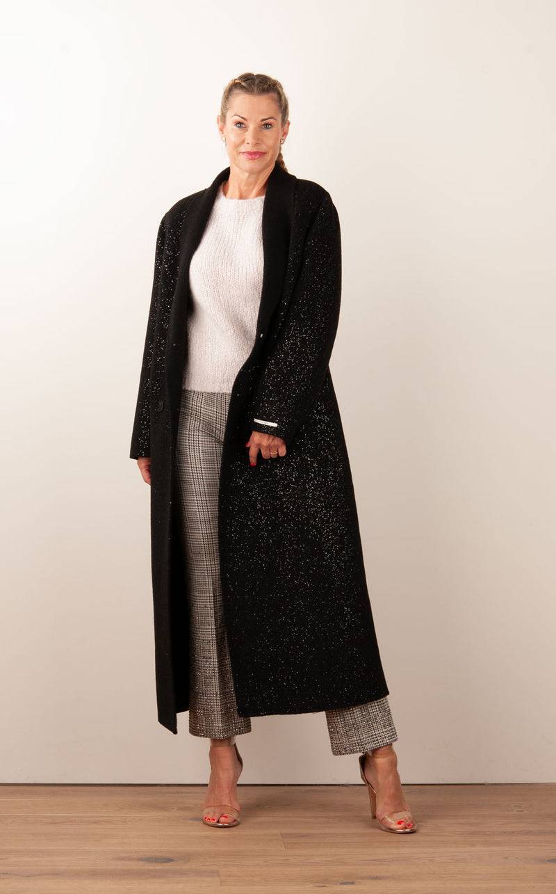VITTORIA Mantel „Glitzer“ Schwarz im Angebot