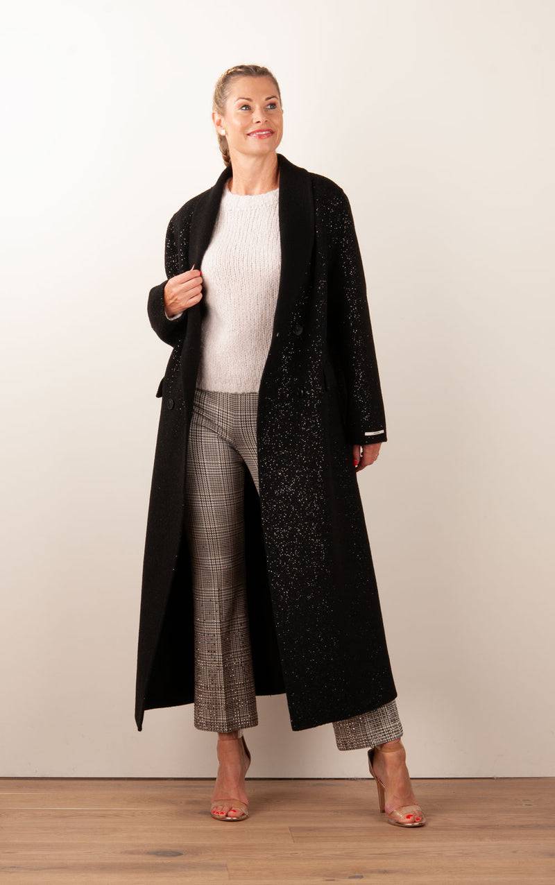VITTORIA Mantel „Glitzer“ Schwarz im Angebot