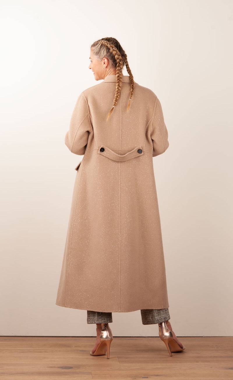 VITTORIA Mantel „Glitzer“ Beige Schlussverkauf