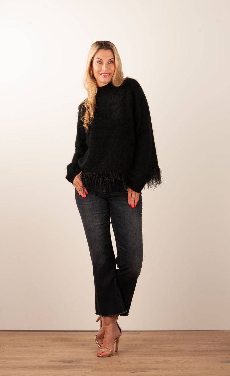 Grace Pullover „Feder“ Schwarz Online Outlet